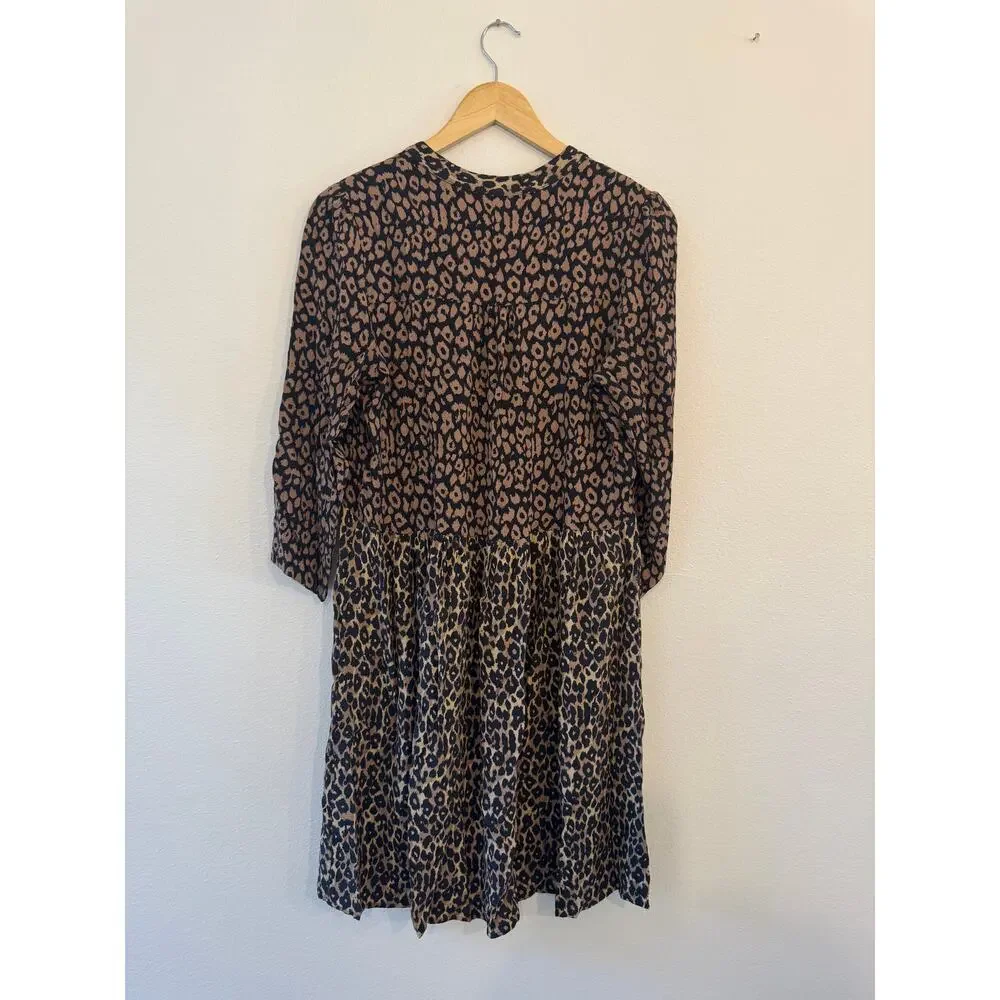 Maeve black cheetah print midi dress - Picture 4 of 5